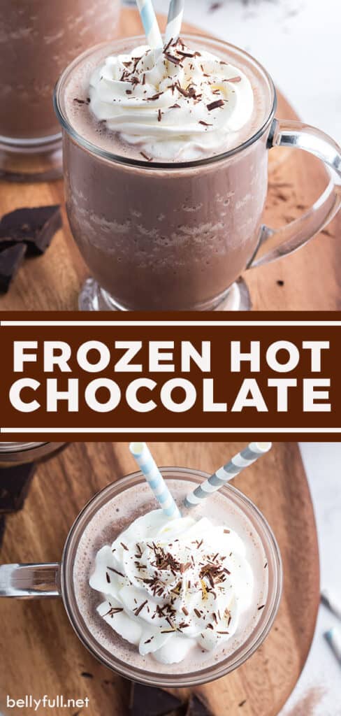 pin for frozen hot chocolate recipe