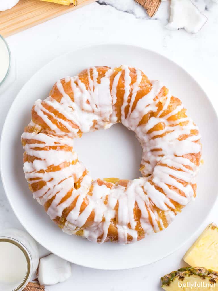 overhead glazed monkey bread