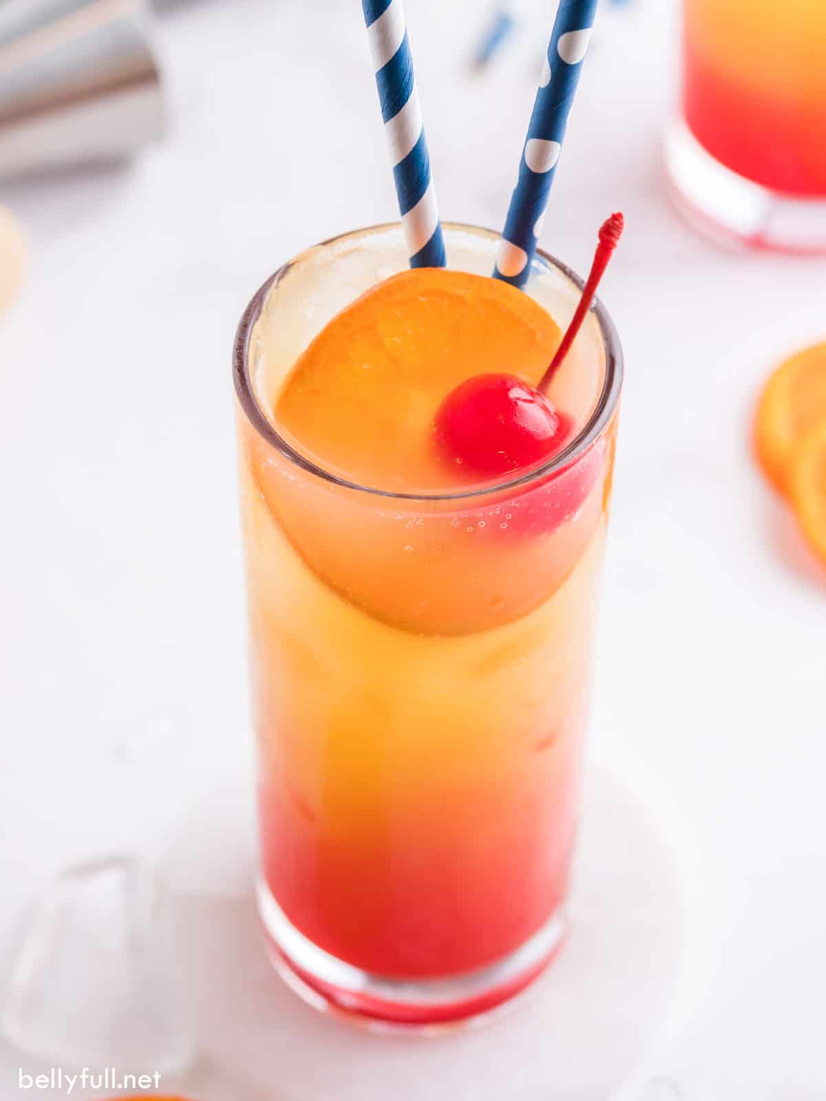 Tequila Sunrise Recipe {Easy Beautiful Cocktail} Belly Full