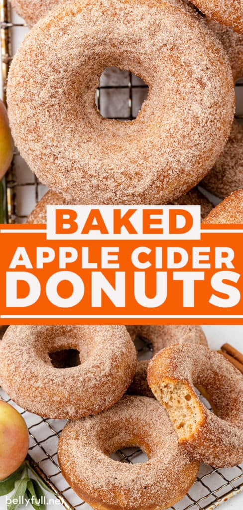 pin for baked apple cider donuts recipe