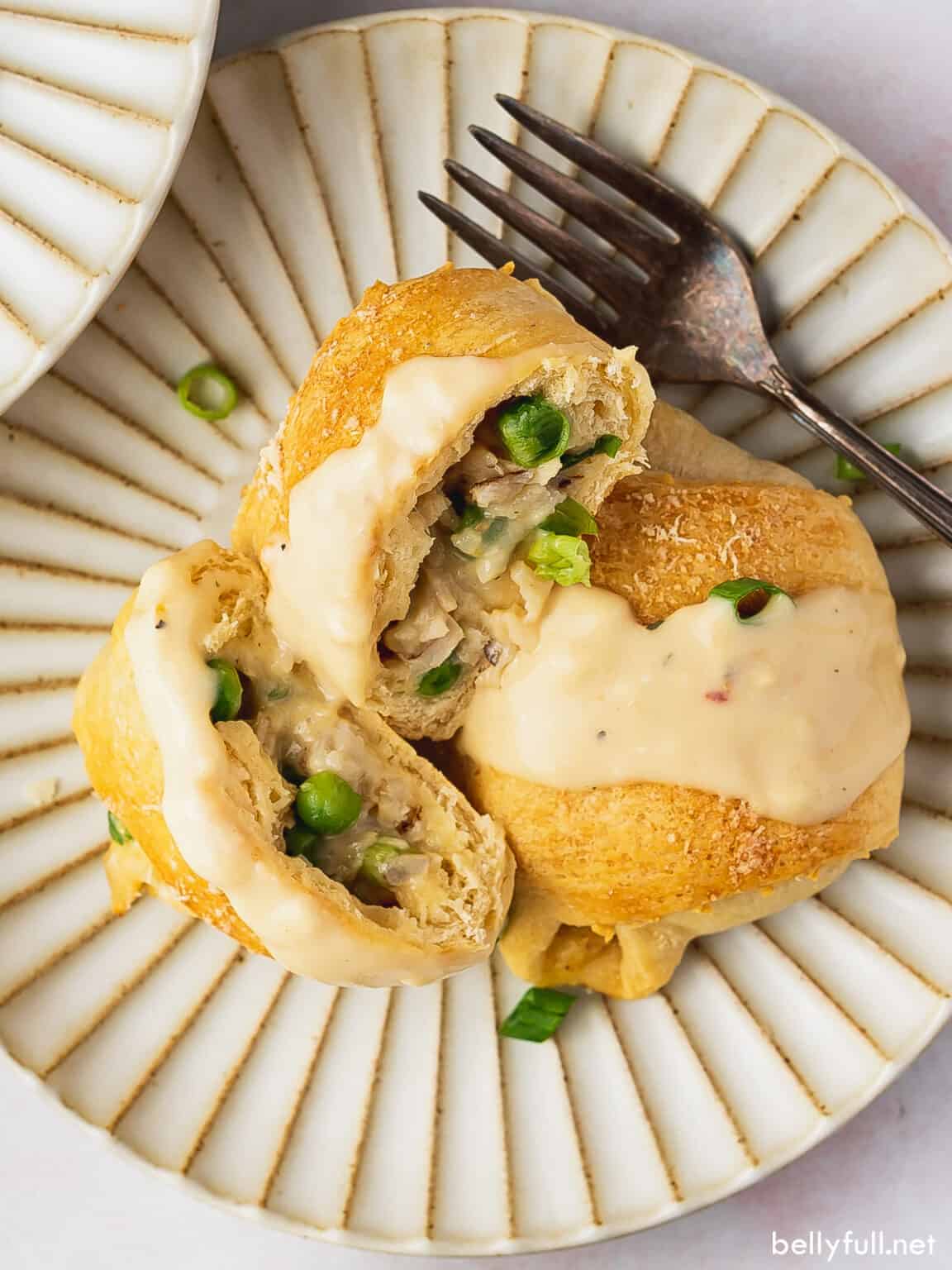 Chicken Pot Pie Crescent Roll Ups Recipe Belly Full