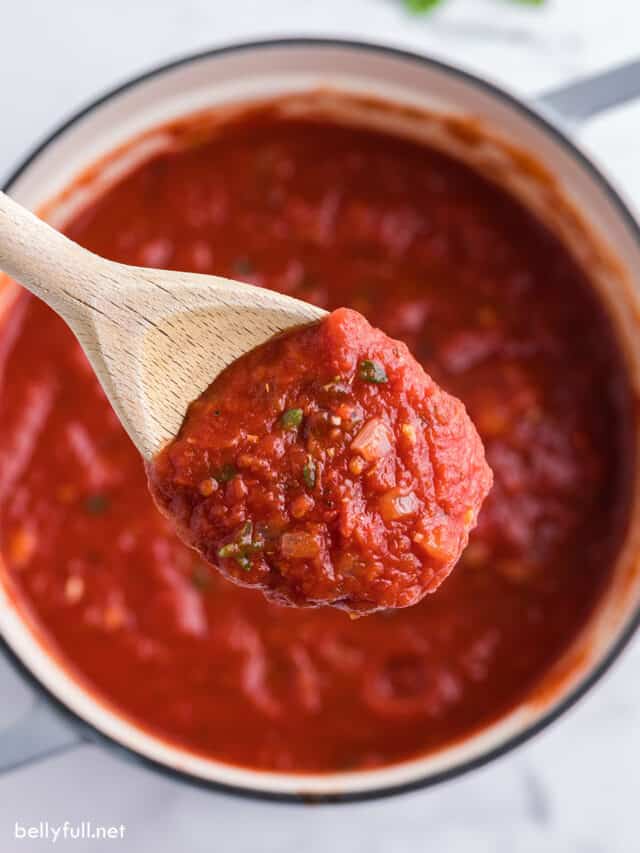 Marinara Sauce Recipe {quick and easy!} Belly Full