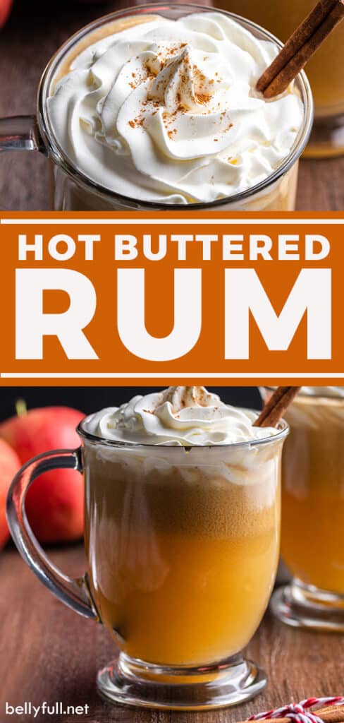 Two photo pin for hot buttered rum recipe