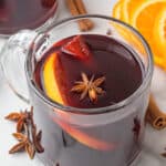 A glass of mulled wine