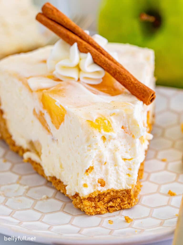No Bake Apple Cheesecake Recipe Belly Full