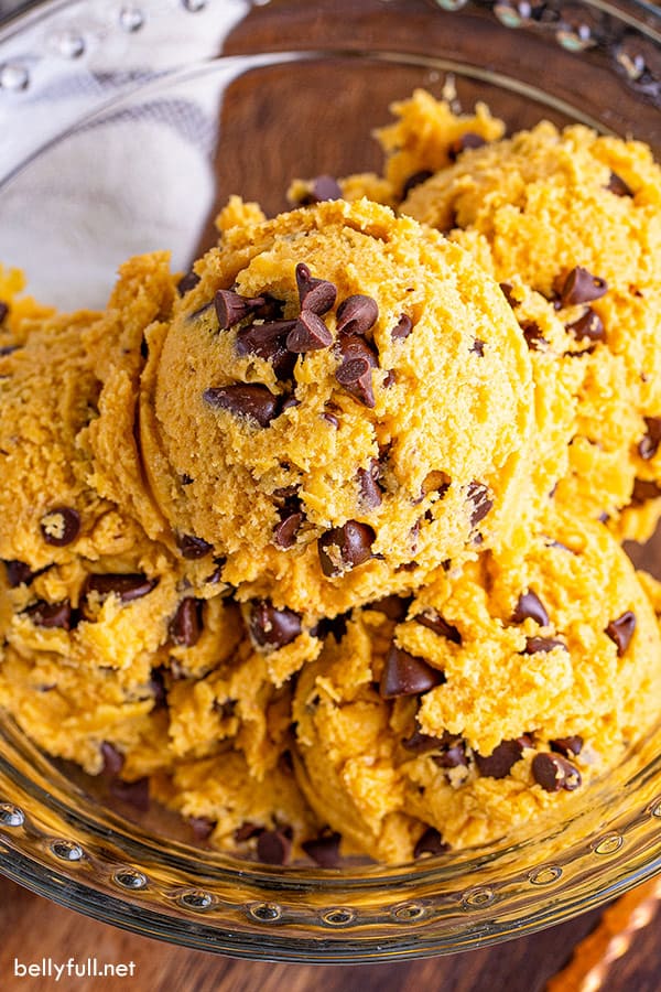 Edible Cookie Dough Recipe {Pumpkin Chocolate!} Belly Full