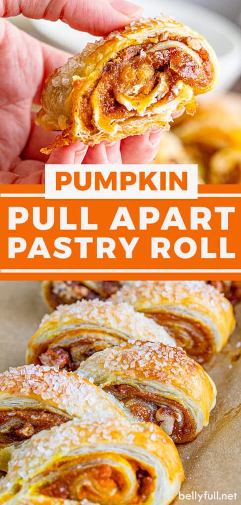 pin for pumpkin pull apart roll recipe