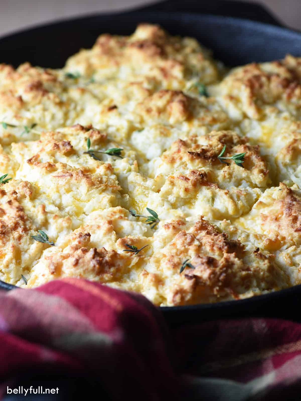 drop biscuits in cast iron skillet