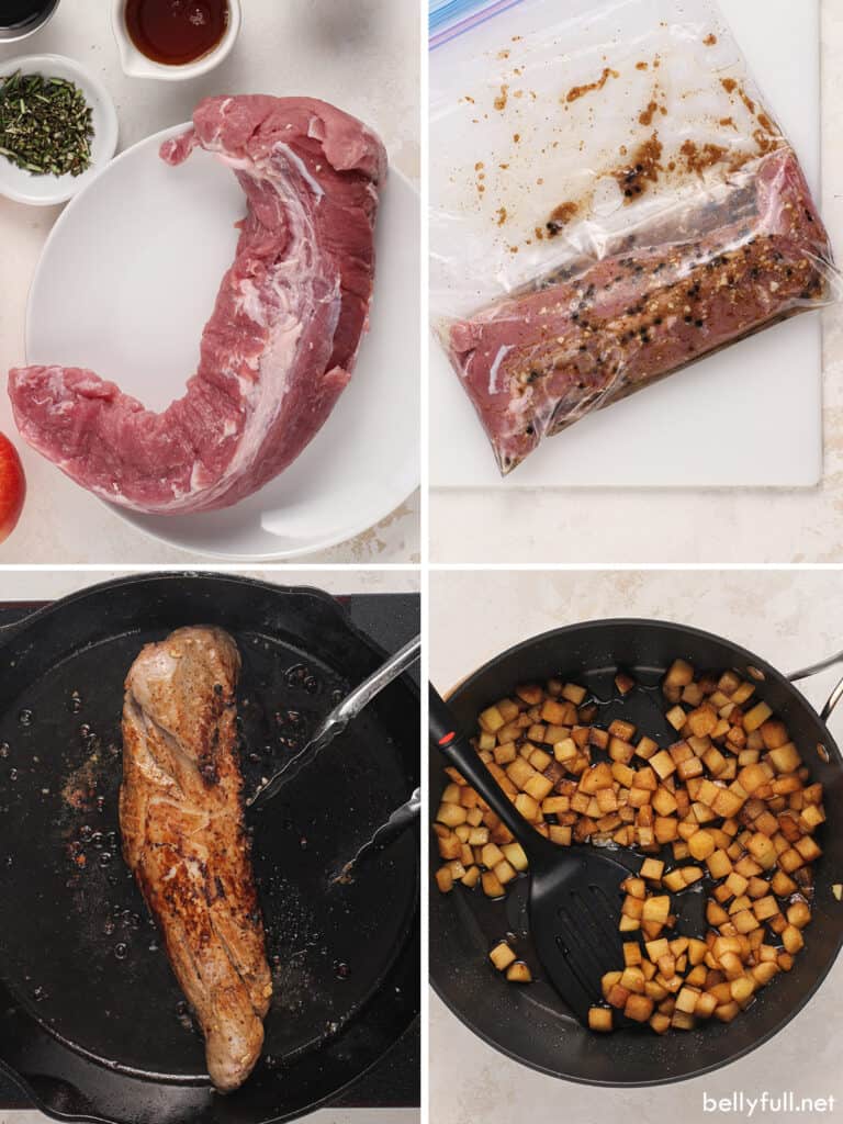 4 pictures of how to roast pork tenderloin