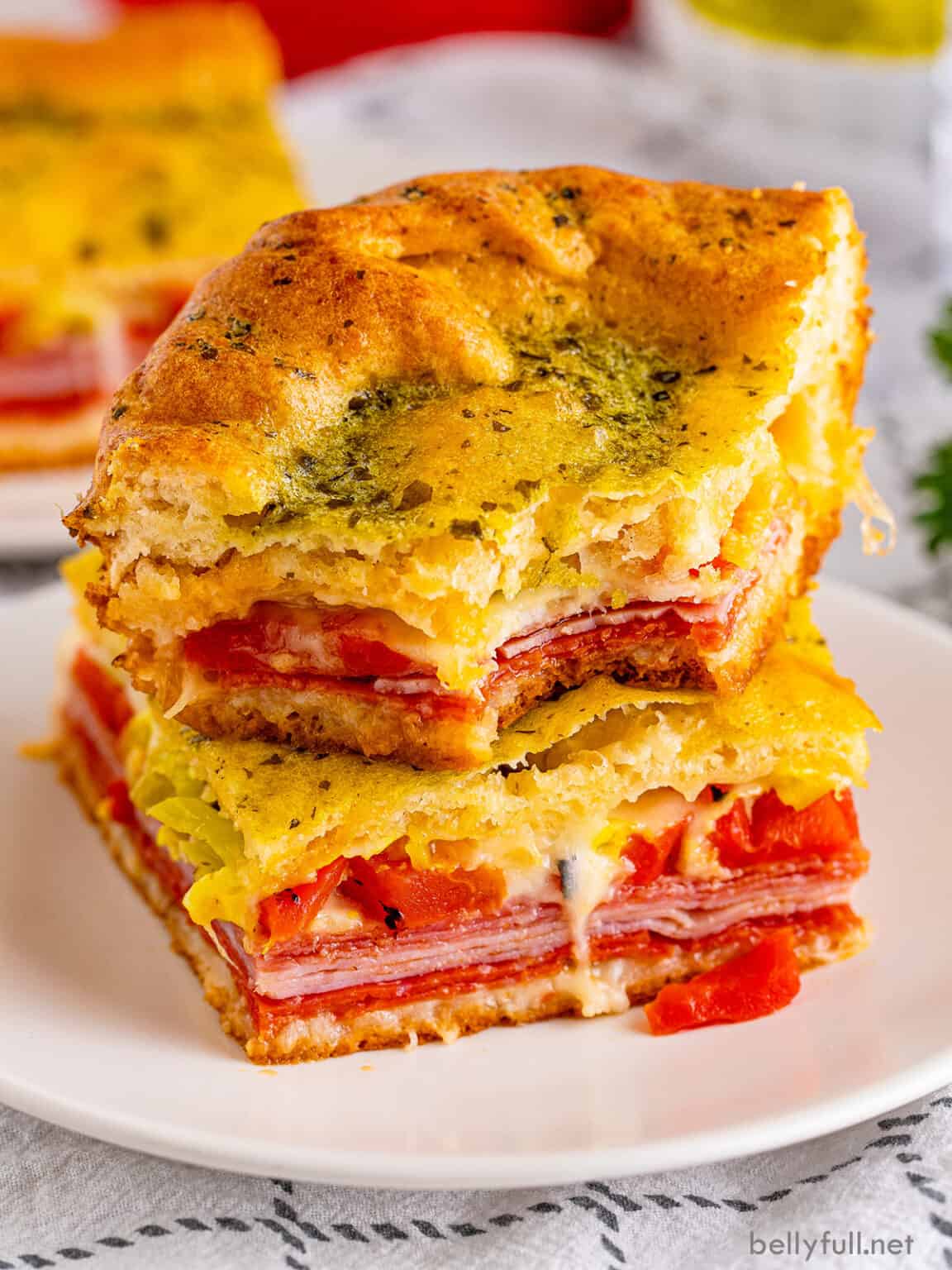Easy Antipasto Squares Belly Full