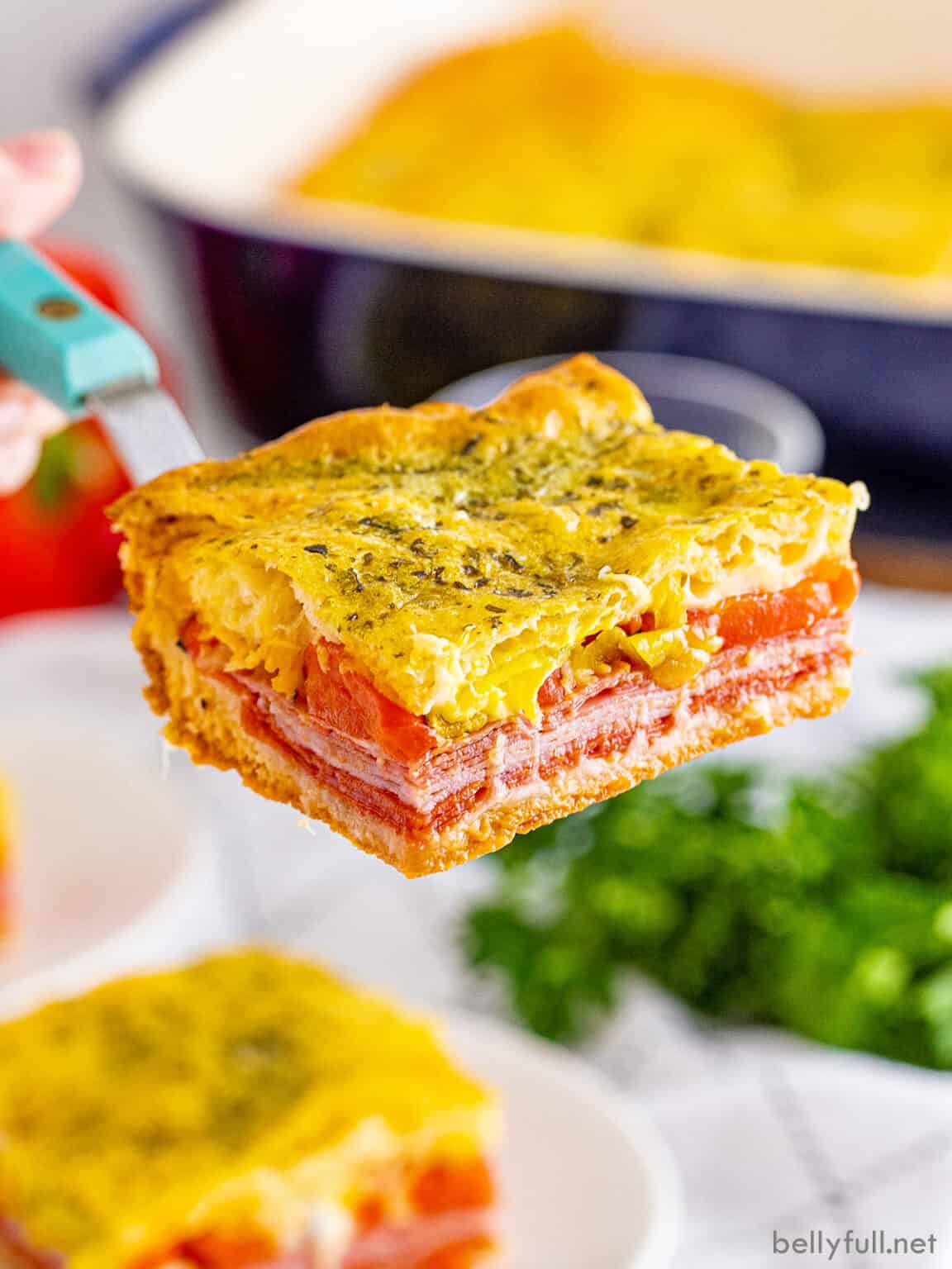 Easy Antipasto Squares Belly Full