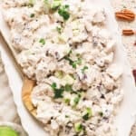 Chicken salad on a serving platter