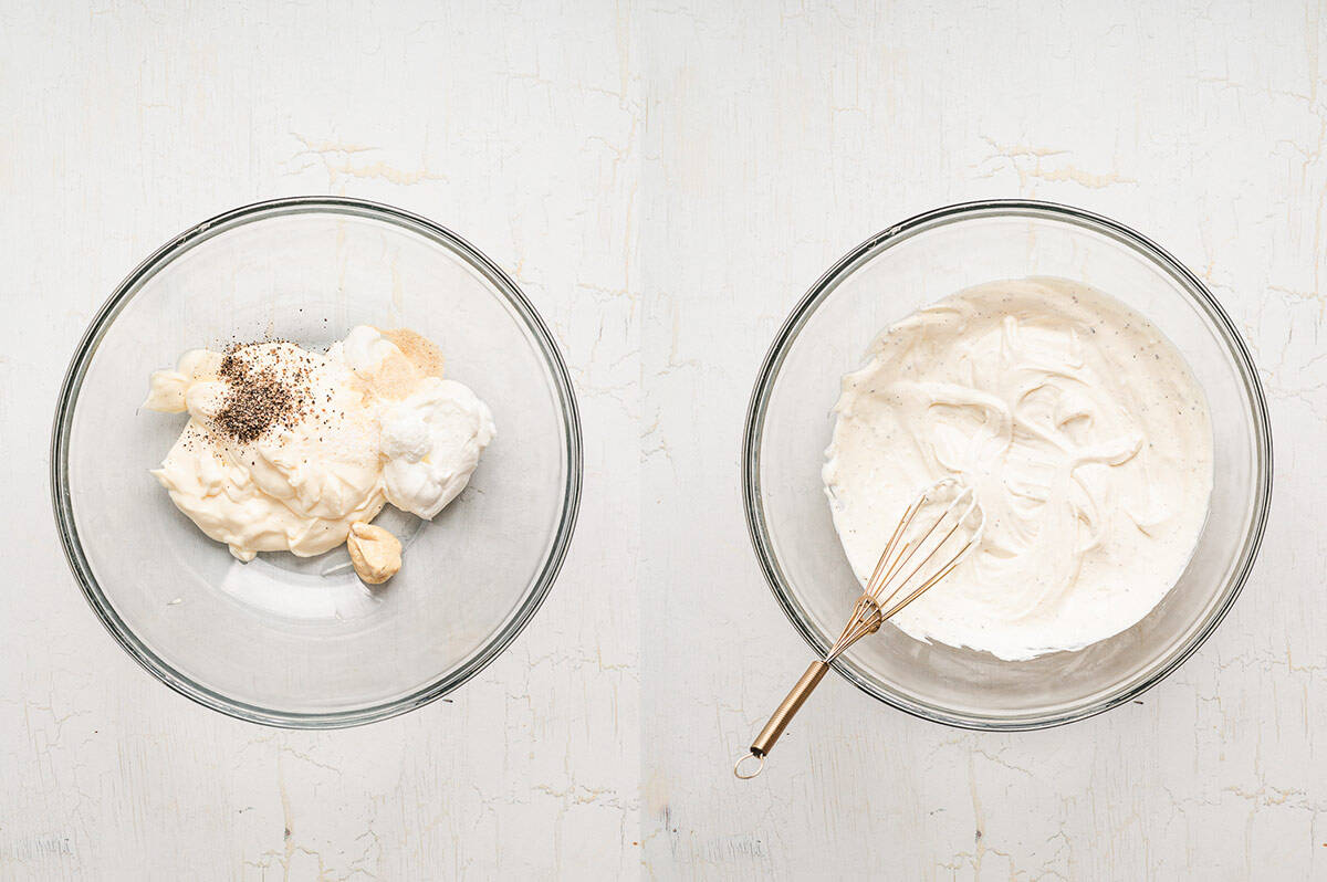 This is the BEST chicken salad recipe. With chicken, cranberries, apples, and pecans, it's wonderful on its own or as a sandwich! Whisking the dressing ingredients in a small bowl