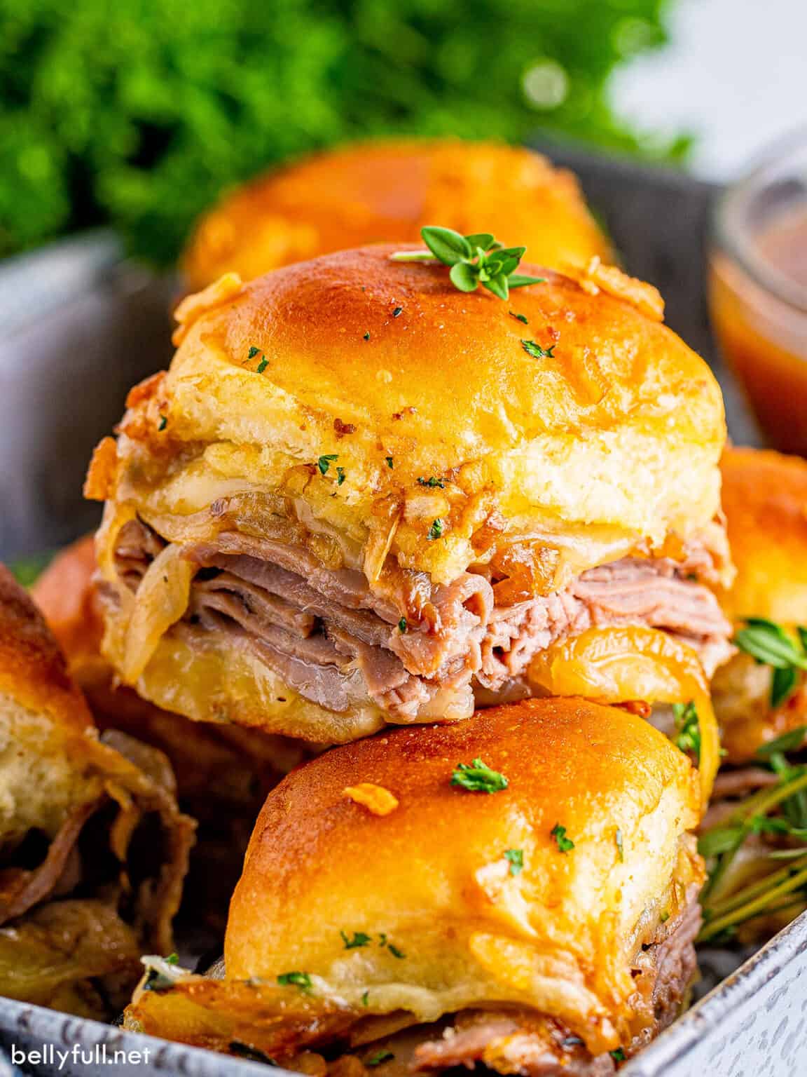 Easy French Dip Sliders - Belly Full