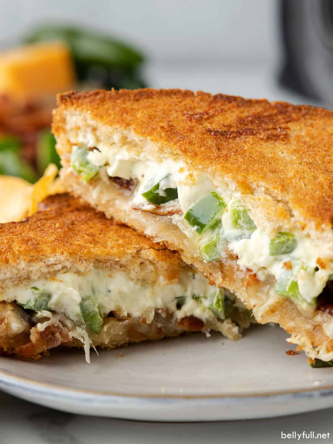 Jalapeno Popper Air Fryer Grilled Cheese Belly Full