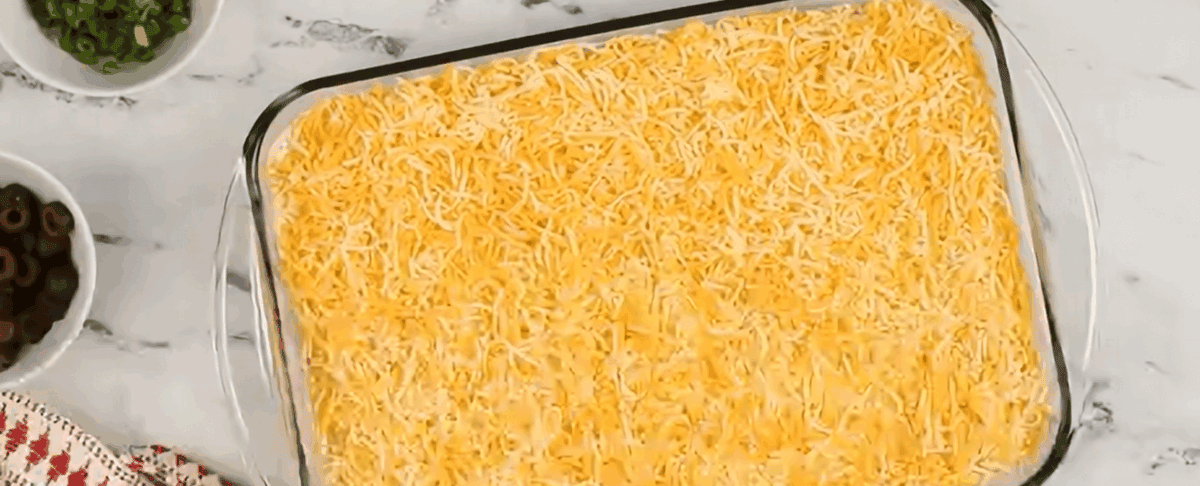 Adding the remaining layers to the dip.