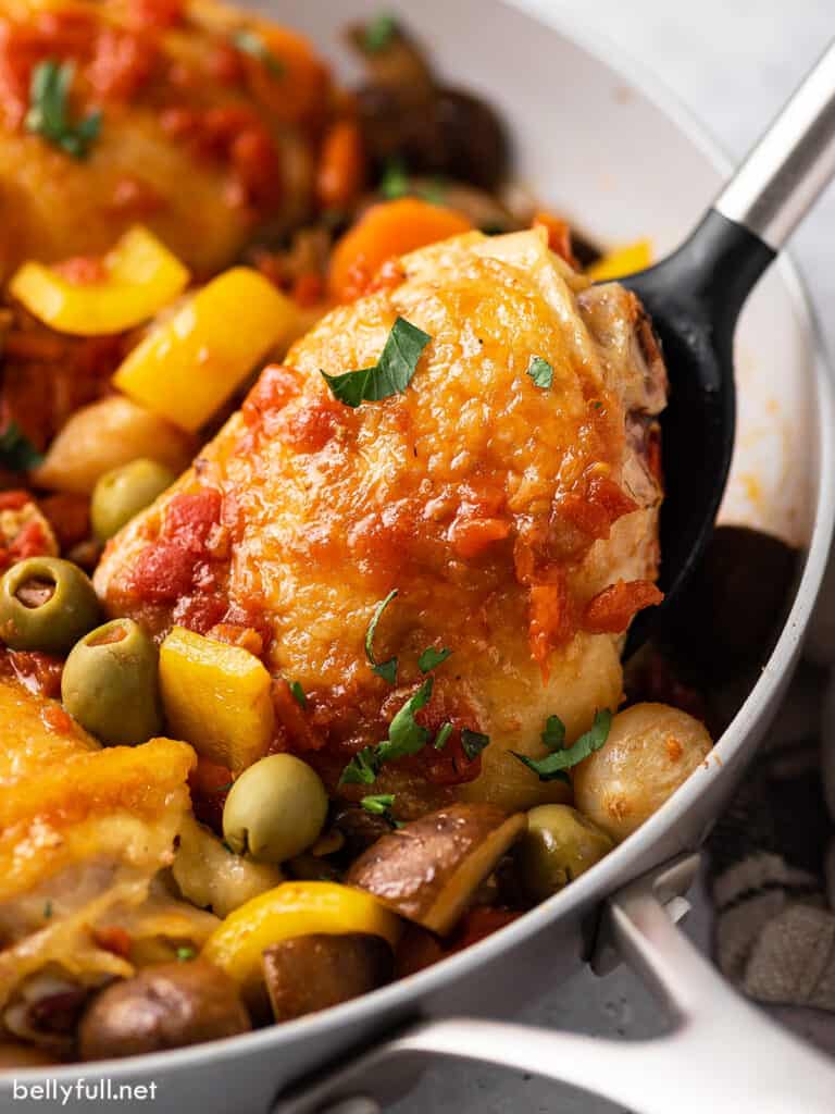 Easy Chicken Cacciatore Recipe - Belly Full