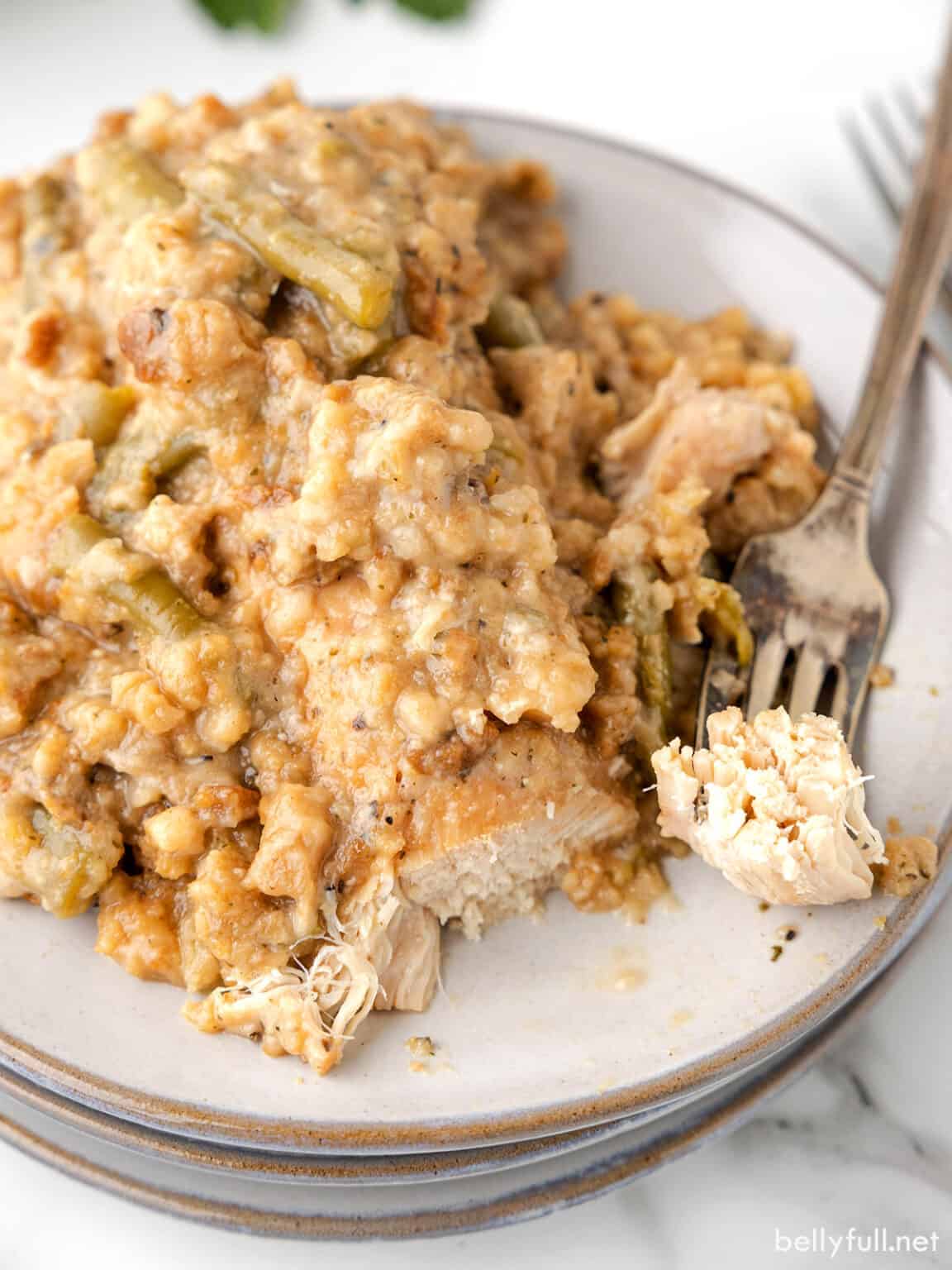 Easy Crockpot Chicken and Stuffing Belly Full
