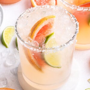 Angled view of a Paloma cocktail