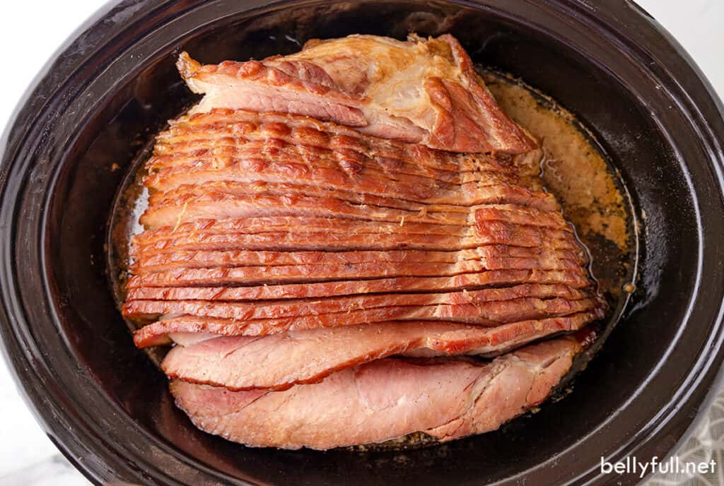 5 Ingredient Crockpot Ham with Pineapple Belly Full