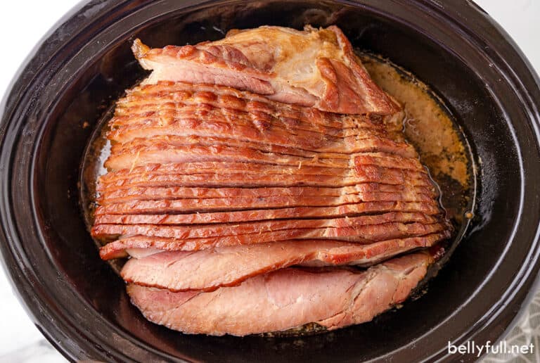 5 Ingredient Crockpot Ham with Pineapple Belly Full