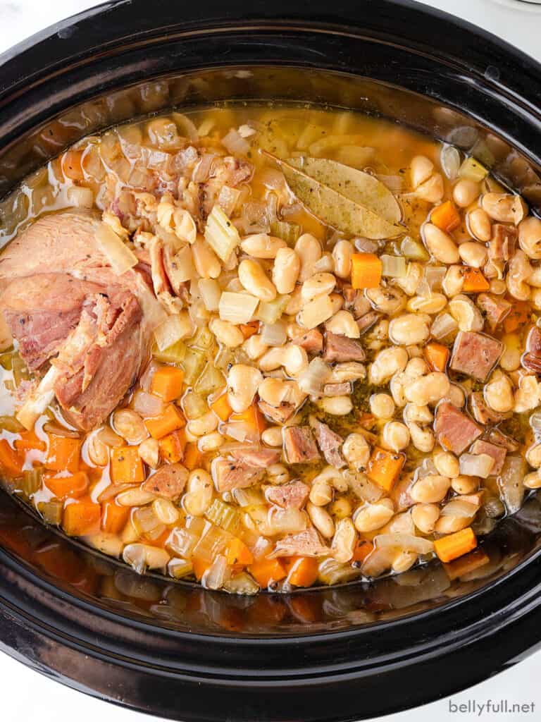Crockpot Ham and Bean Soup Belly Full