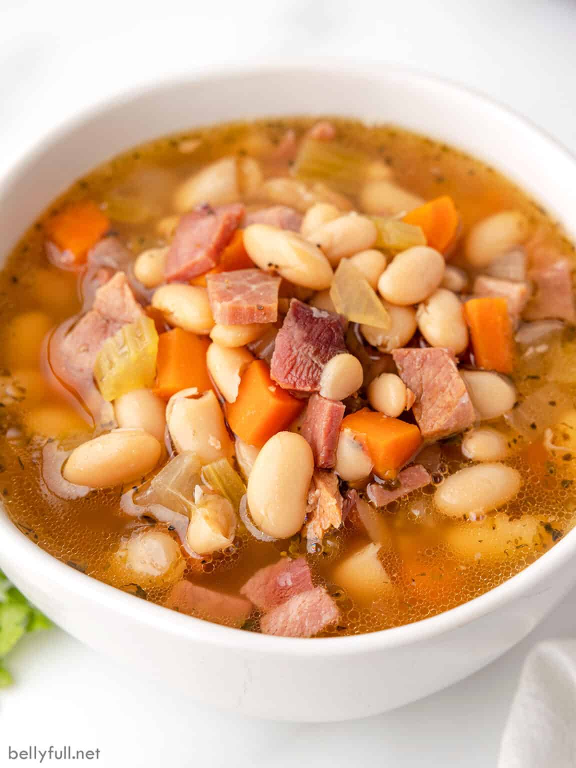 Crockpot Ham and Bean Soup Belly Full