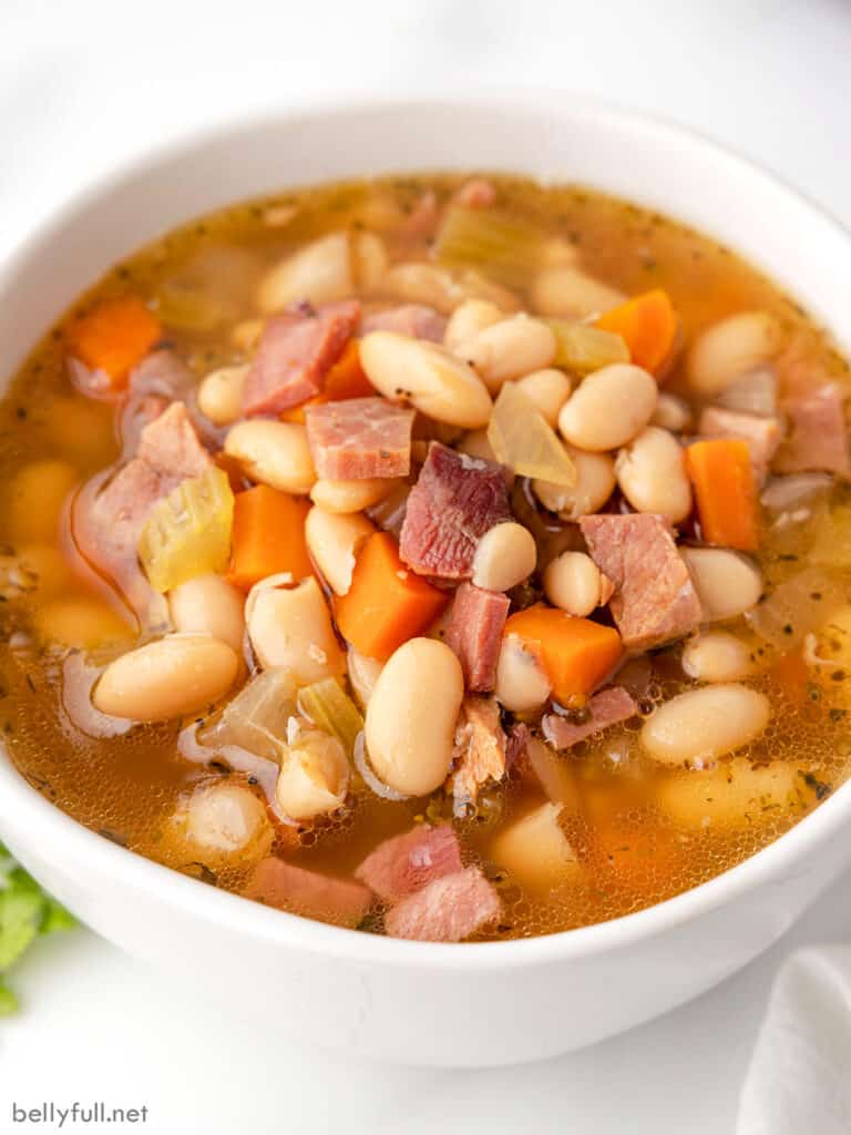 Crockpot Ham and Bean Soup Belly Full