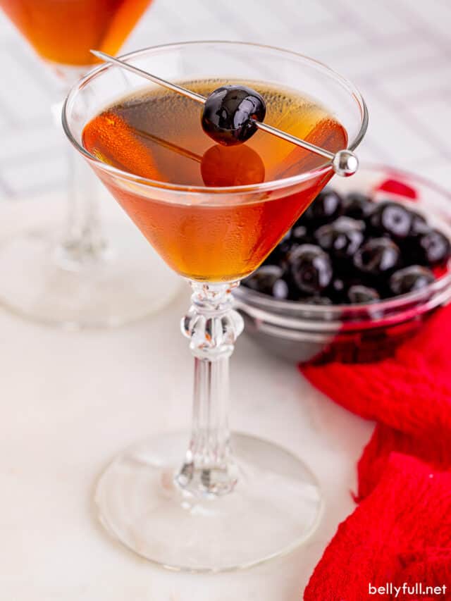 Classic Manhattan Cocktail Recipe - Belly Full