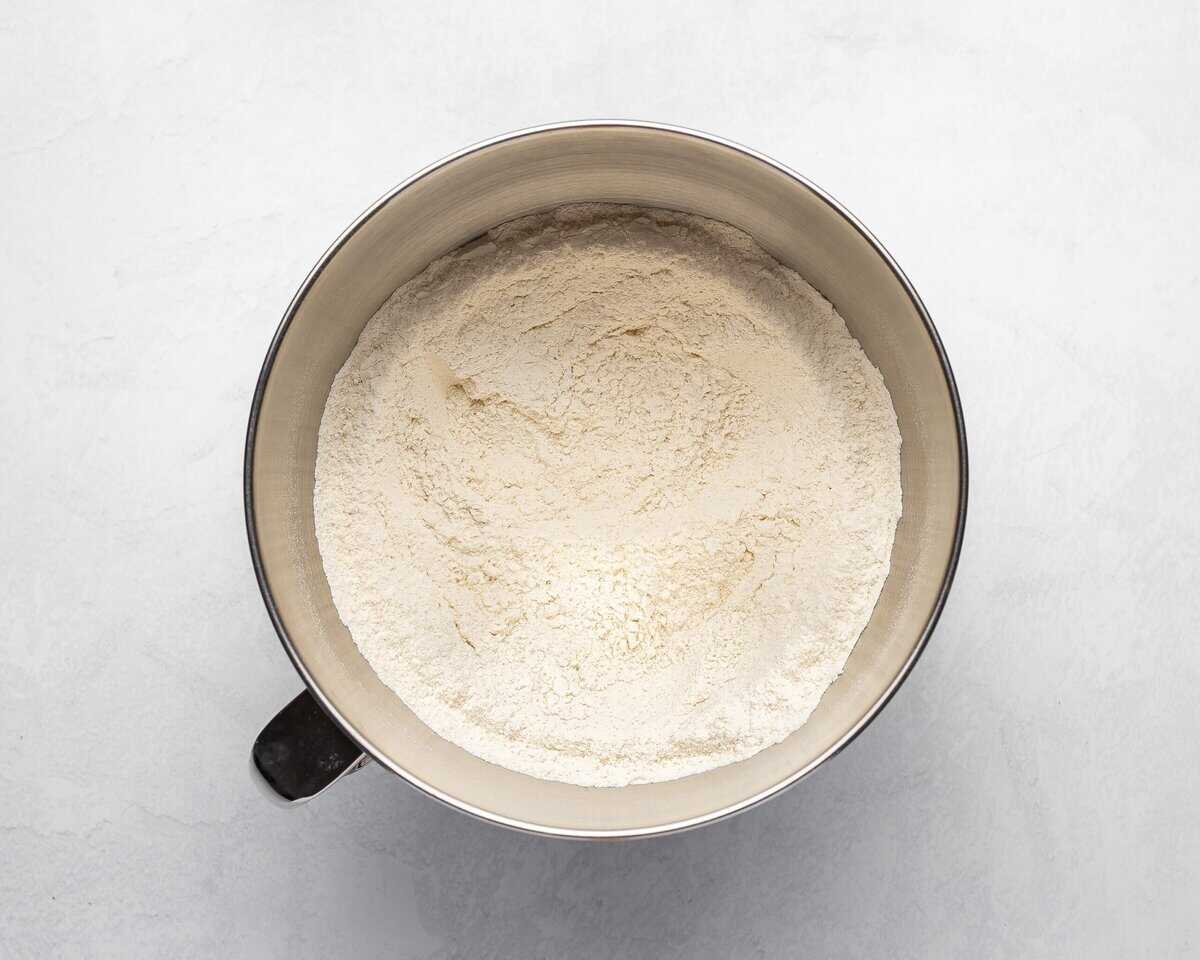 Dry ingredients in a bowl.