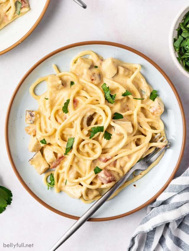 Easy Cheesy Chicken Spaghetti Belly Full