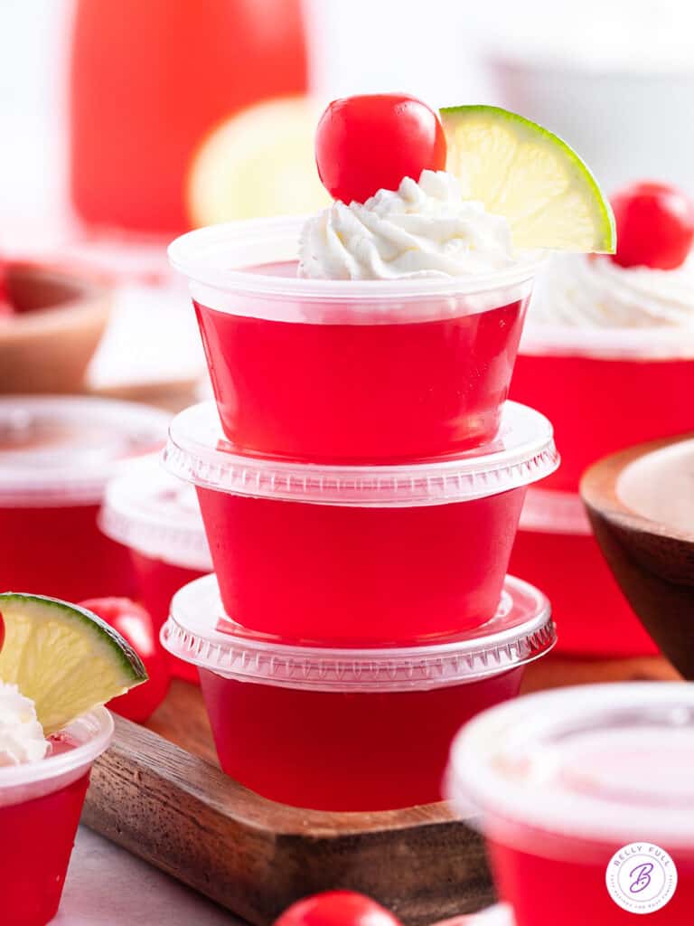 Dirty Shirley Temple Jello Shots Belly Full