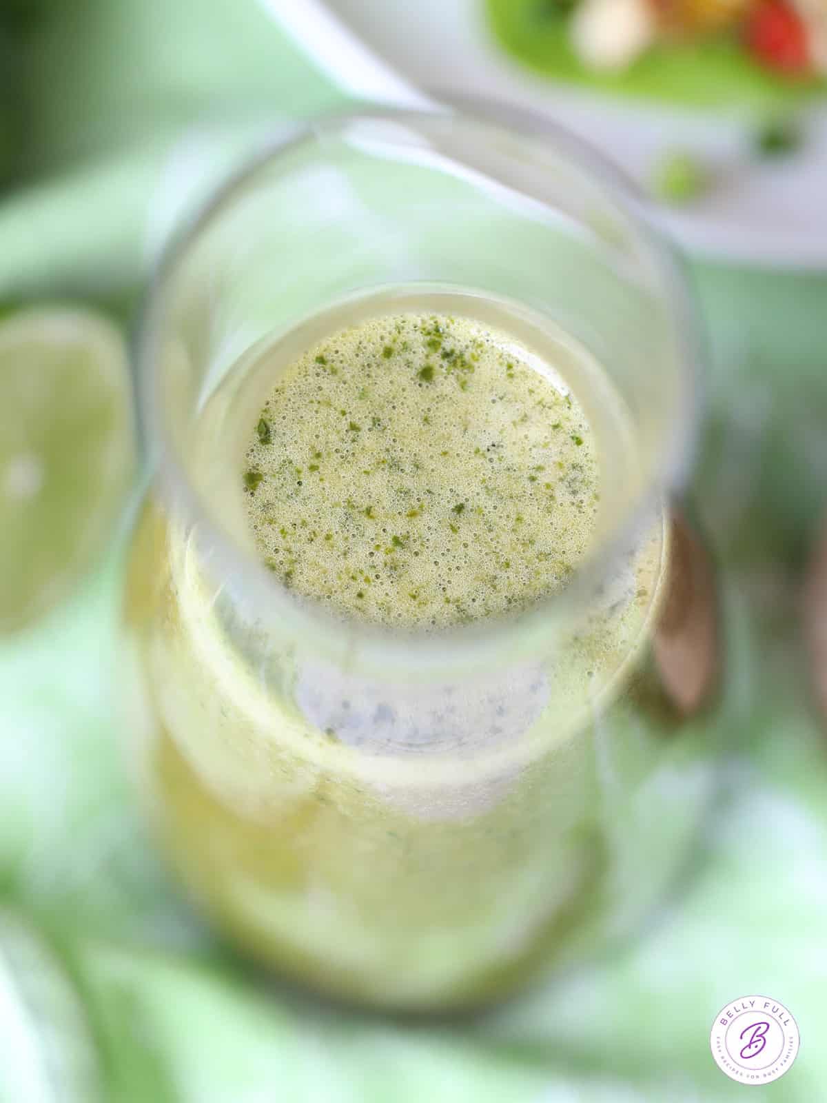 overhead salad dressing in bottle