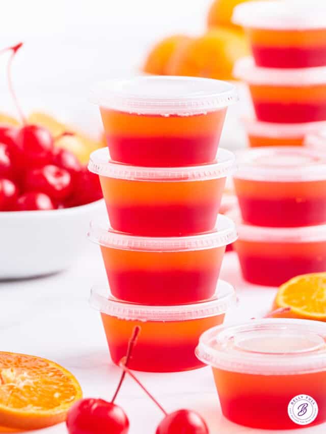 Tequila Sunrise Jello Shots Belly Full