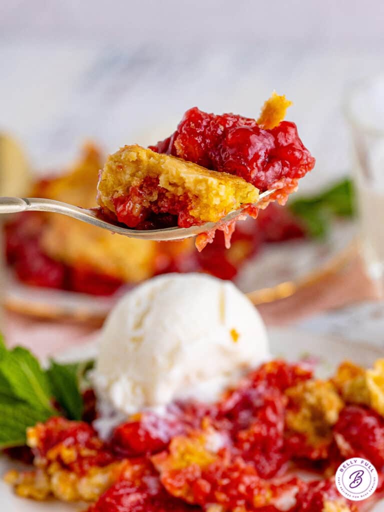 Easy Cherry Dump Cake Belly Full