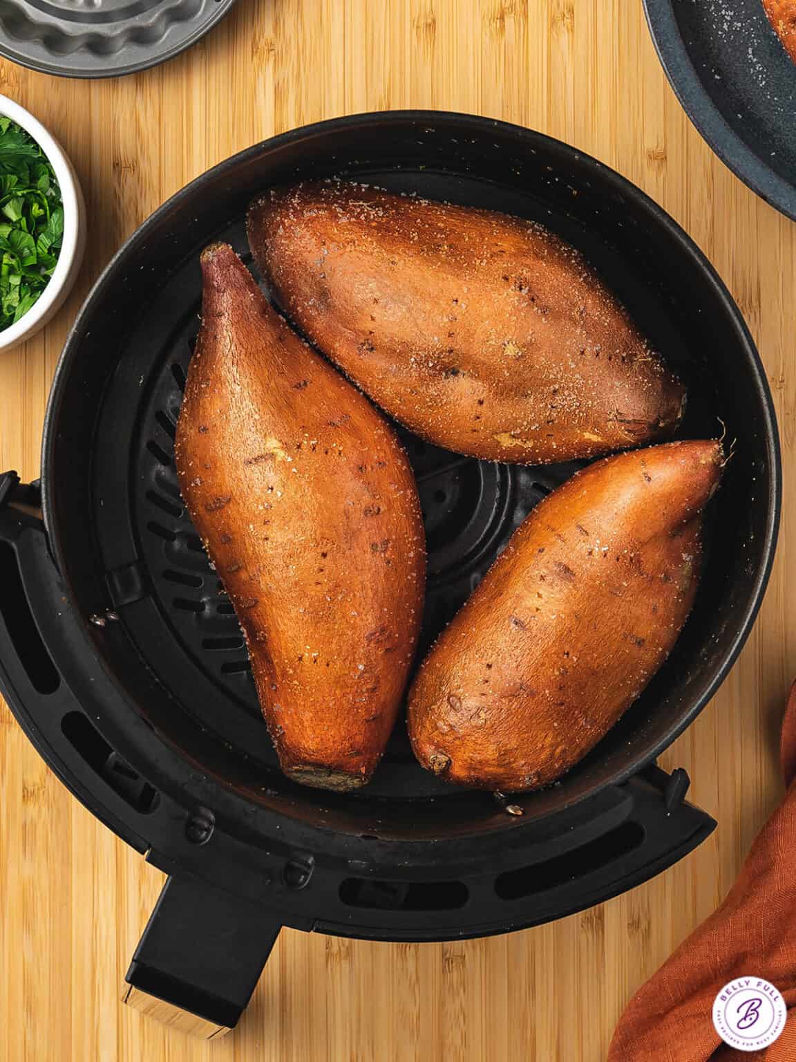 Air Fryer Baked Sweet Potato Belly Full