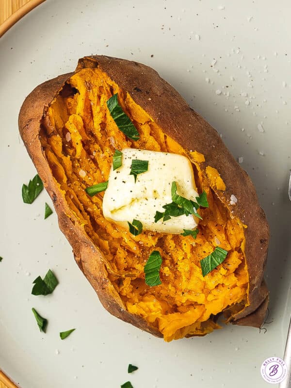 Air Fryer Baked Sweet Potato Belly Full