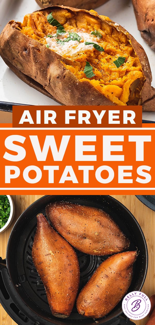 Air Fryer Baked Sweet Potato Belly Full