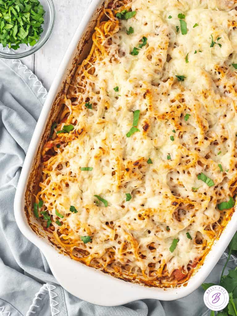 Easy Baked Spaghetti Recipe Belly Full
