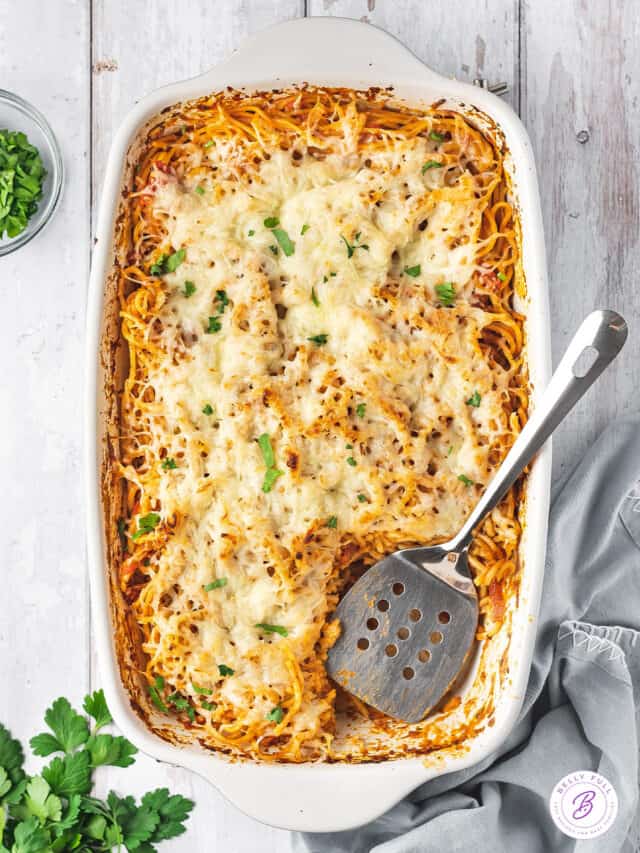 Easy Baked Spaghetti Recipe Belly Full