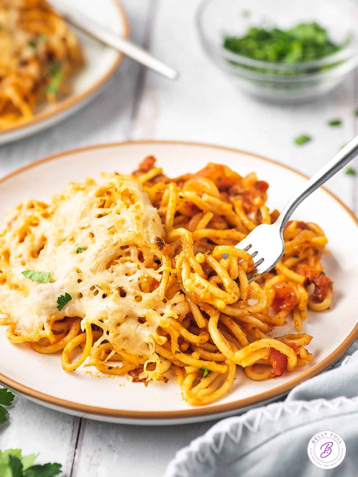 Easy Baked Spaghetti Recipe Belly Full