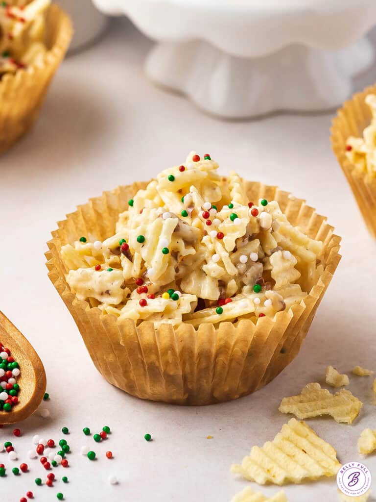 Chocolate Potato Chip Clusters {SO EASY!} Belly Full