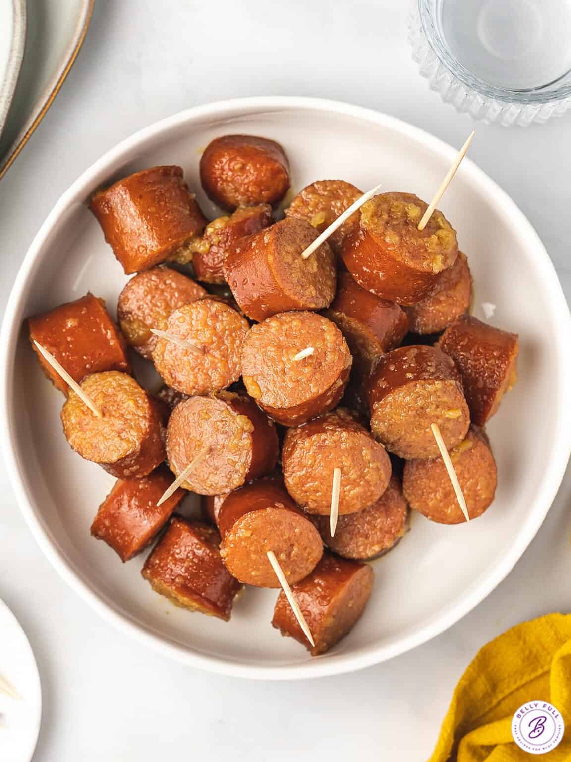 Crock Pot Apple Kielbasa Bites Belly Full