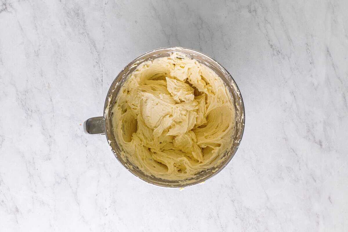 Creamed butter and cream cheese for the frosting.