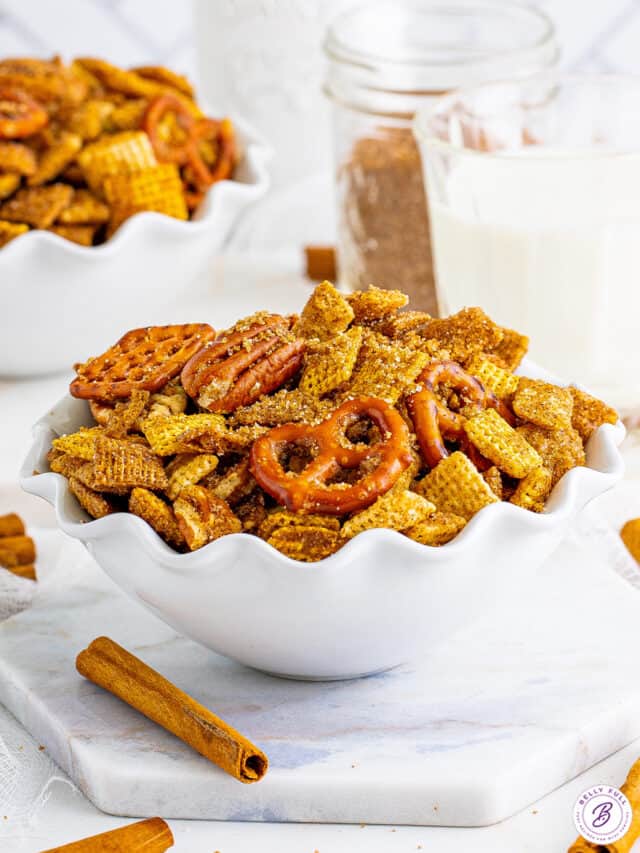 Cinnamon Sugar Chex Mix Belly Full