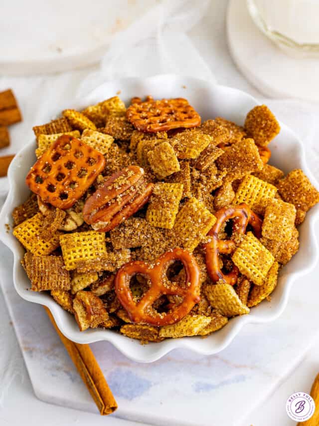 Cinnamon Sugar Chex Mix Belly Full