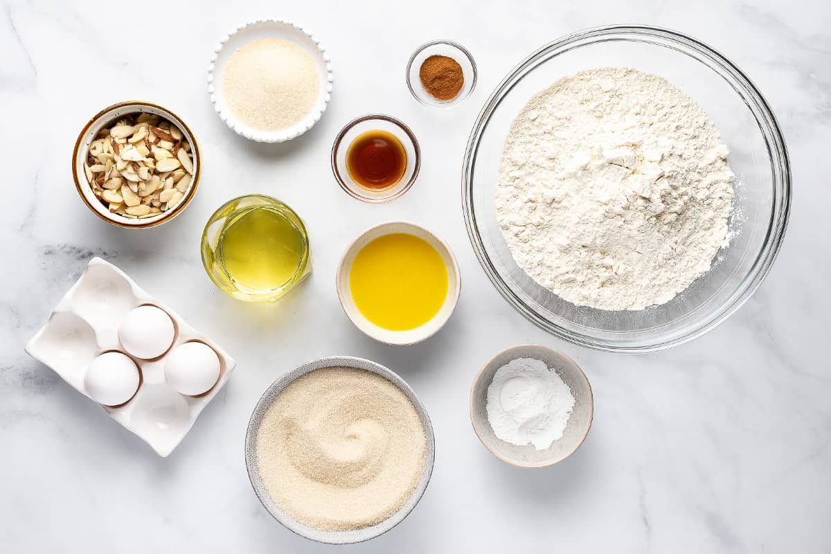 Ingredients to make mandelbrot.