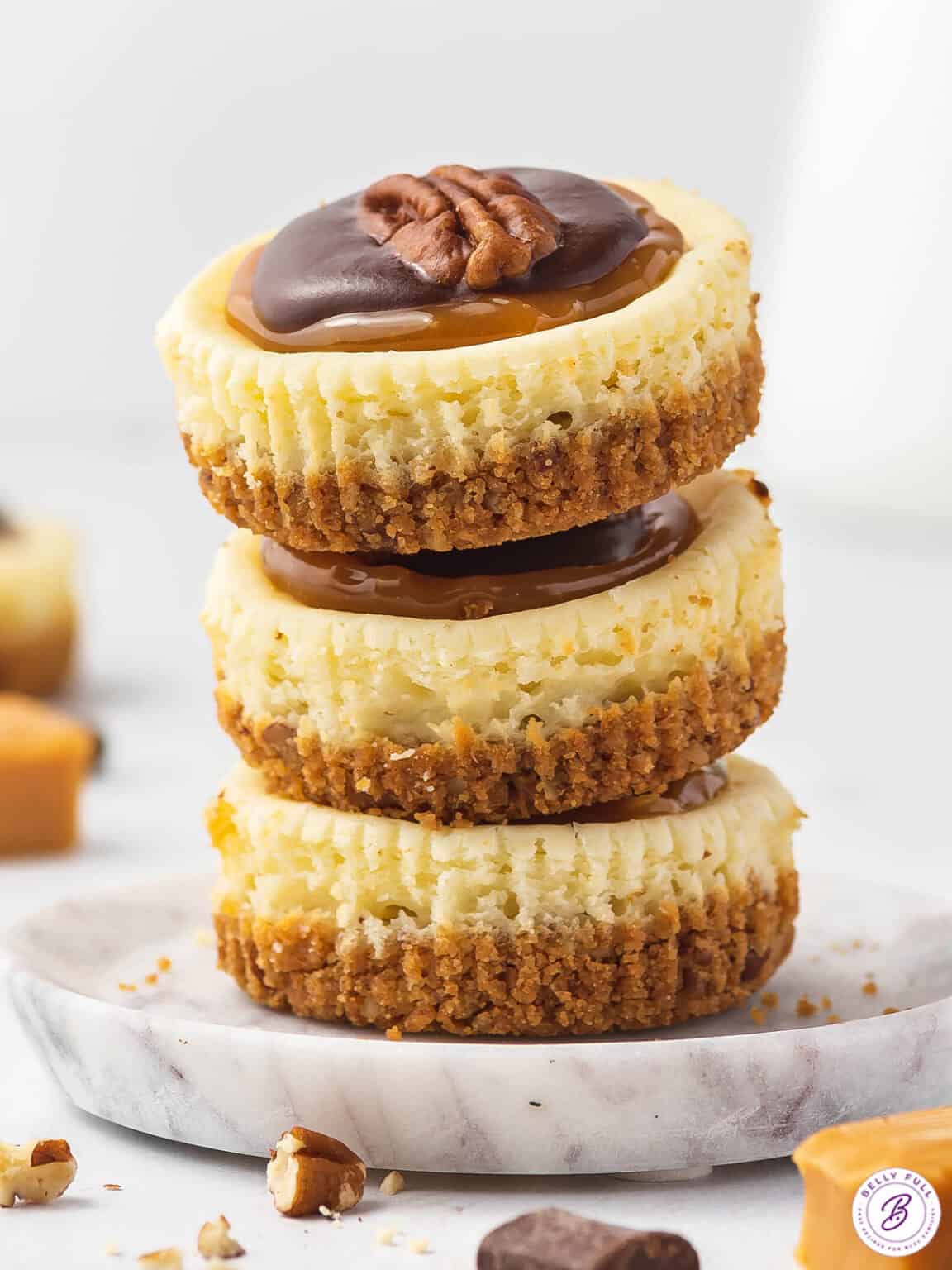 Mini Turtle Cheesecakes Belly Full