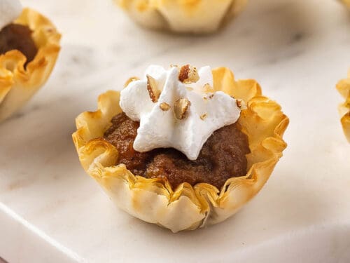 Mini Pumpkin Pecan Strudel Cups - Belly Full