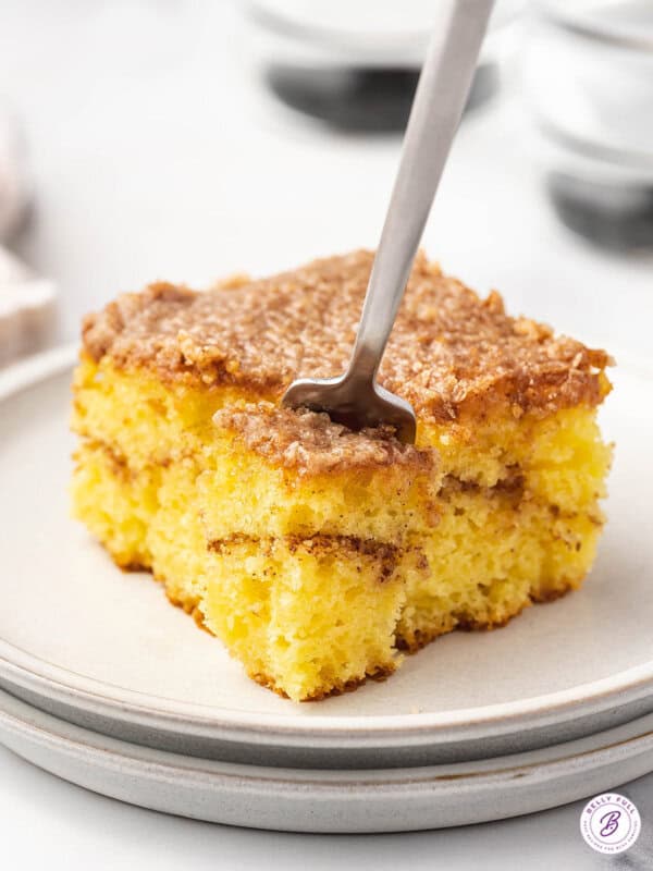 forkful of honey bun cake